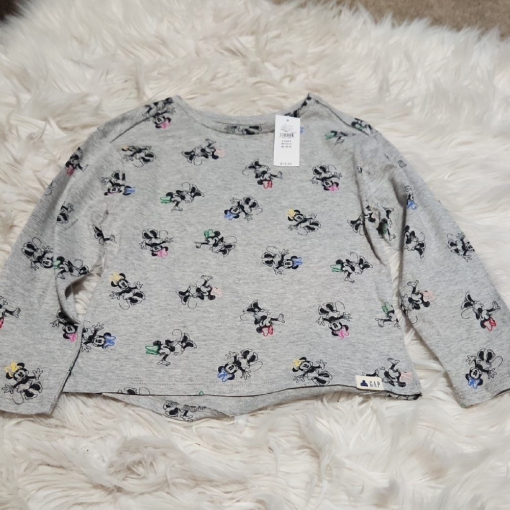 NWT Baby GAP Minnie Mouse Long Sleeve Shirt- 4 Years